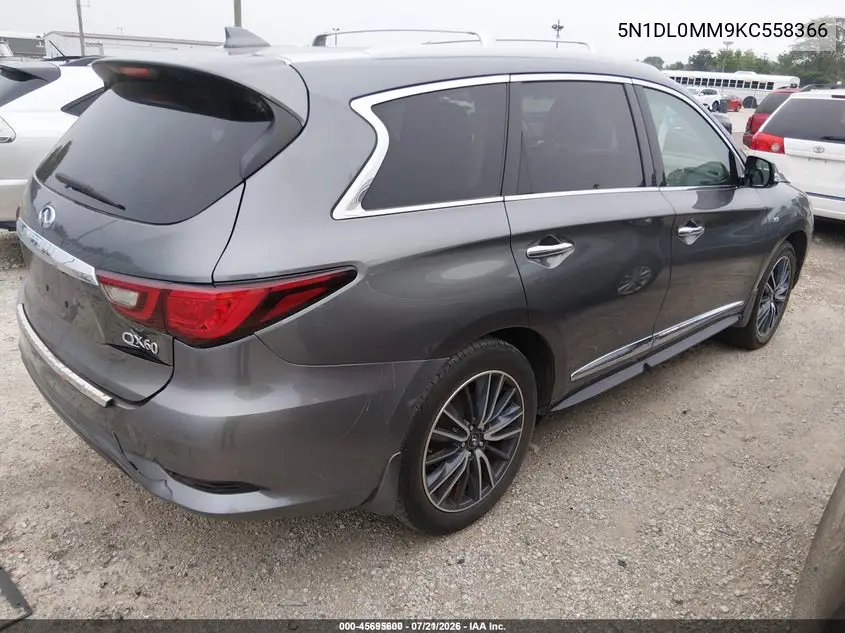 2019 Infiniti Qx60 Luxe VIN: 5N1DL0MM9KC558366 Lot: 45695600