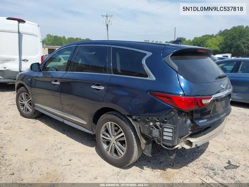 2020 Infiniti Qx60 Pure VIN: 5N1DL0MN9LC537818 Lot: 45588519