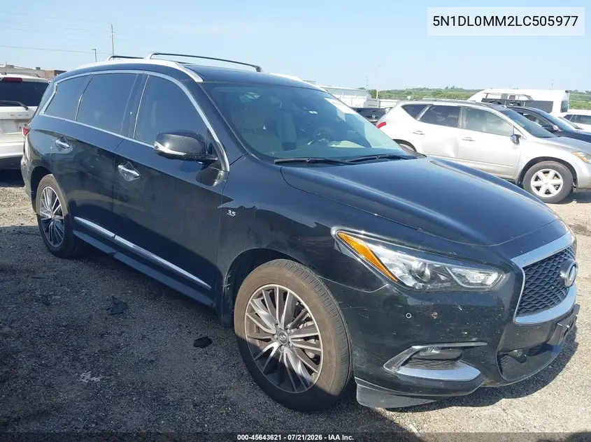 2020 Infiniti Qx60 Luxe Awd VIN: 5N1DL0MM2LC505977 Lot: 45643621