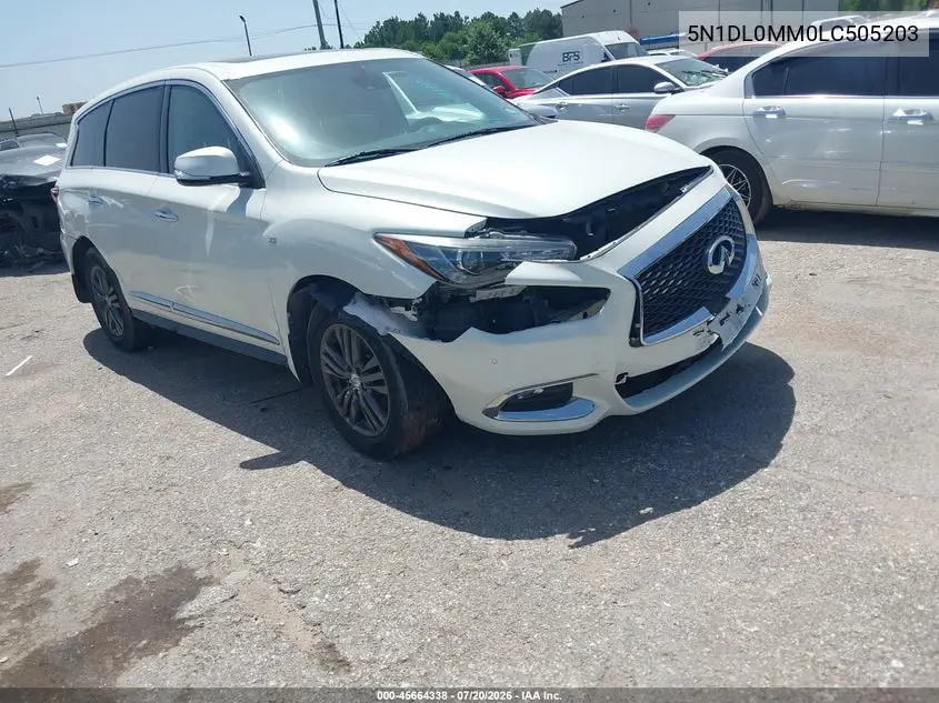 2020 Infiniti Qx60 Pure Awd VIN: 5N1DL0MM0LC505203 Lot: 45664338