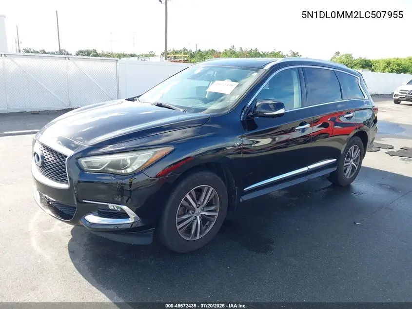 2020 Infiniti Qx60 Luxe Awd VIN: 5N1DL0MM2LC507955 Lot: 45672439