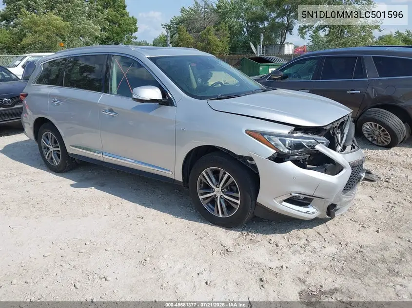 2020 Infiniti Qx60 Luxe Awd VIN: 5N1DL0MM3LC501596 Lot: 45681377