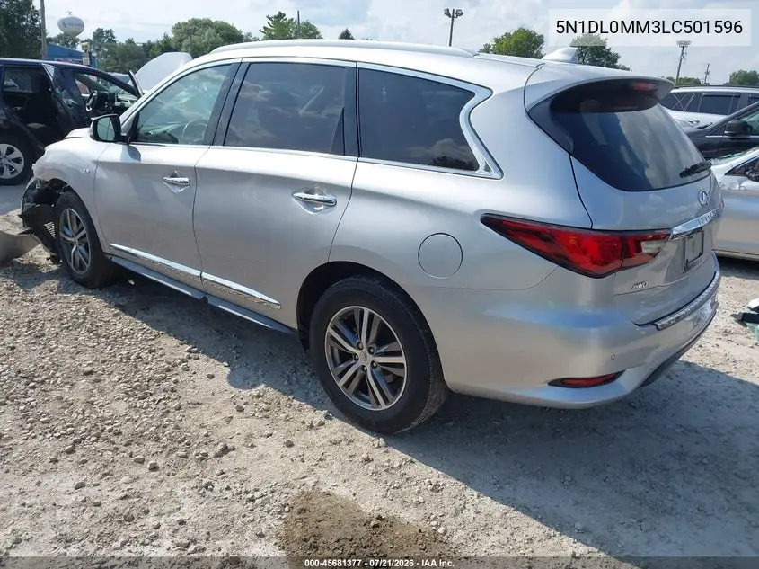 2020 Infiniti Qx60 Luxe Awd VIN: 5N1DL0MM3LC501596 Lot: 45681377