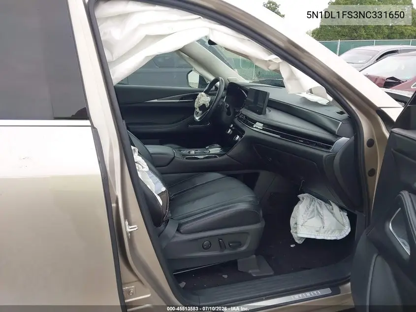 2022 Infiniti Qx60 Luxe Awd VIN: 5N1DL1FS3NC331650 Lot: 45513583