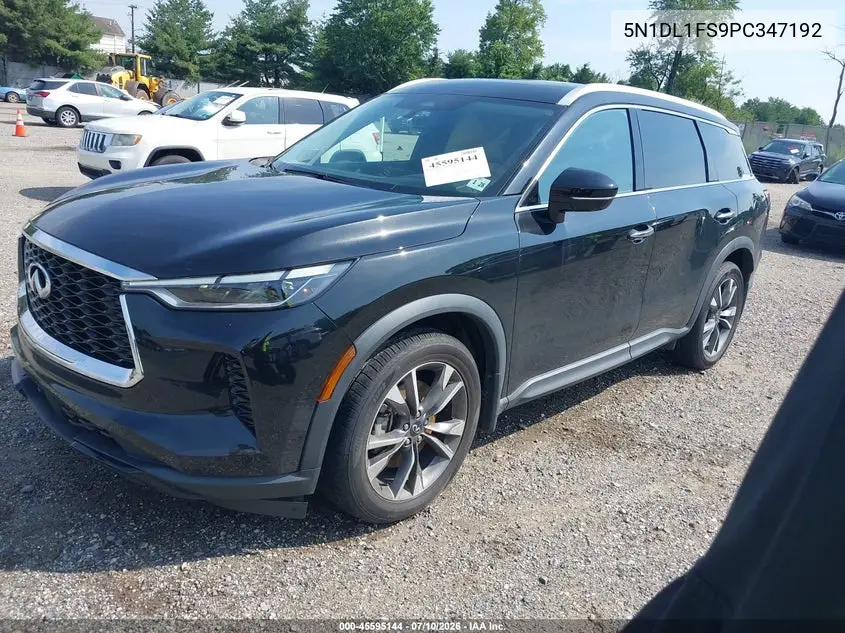 2023 Infiniti Qx60 Luxe Awd VIN: 5N1DL1FS9PC347192 Lot: 45595144