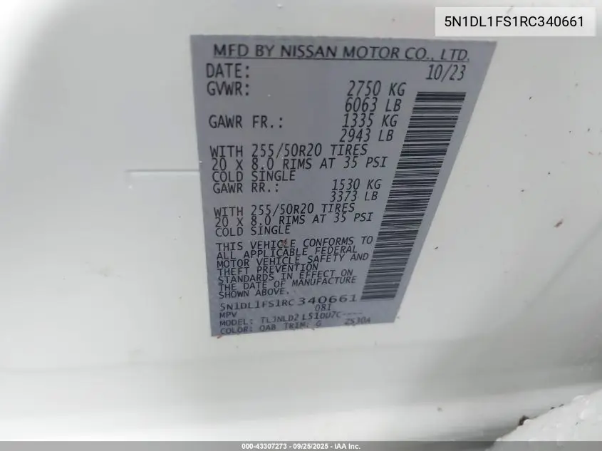 5N1DL1FS1RC340661 2024 Infiniti Qx60 Luxe Awd