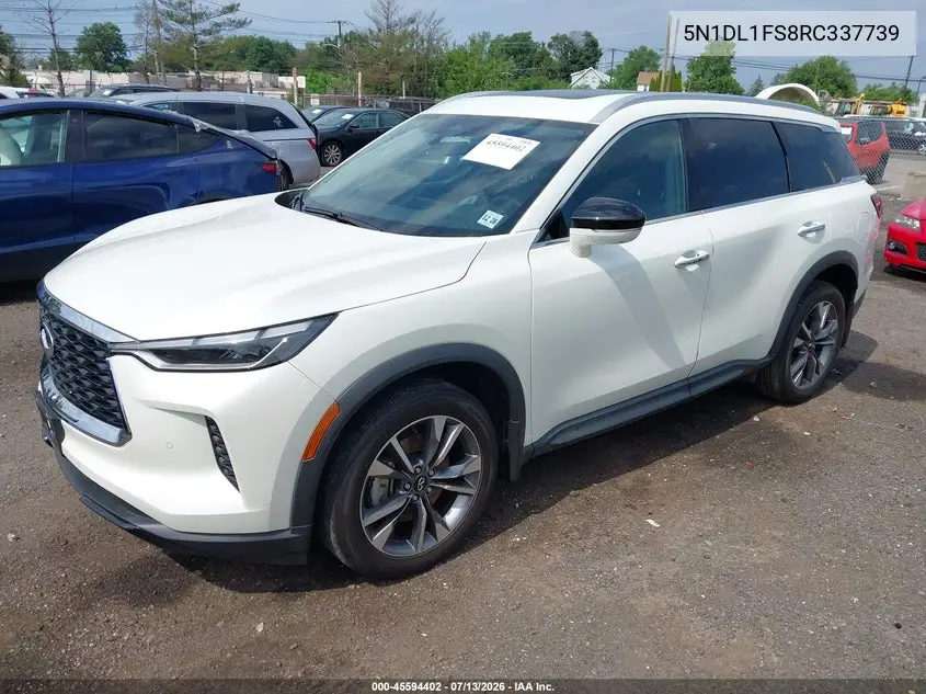 2024 Infiniti Qx60 Luxe Awd VIN: 5N1DL1FS8RC337739 Lot: 45594402