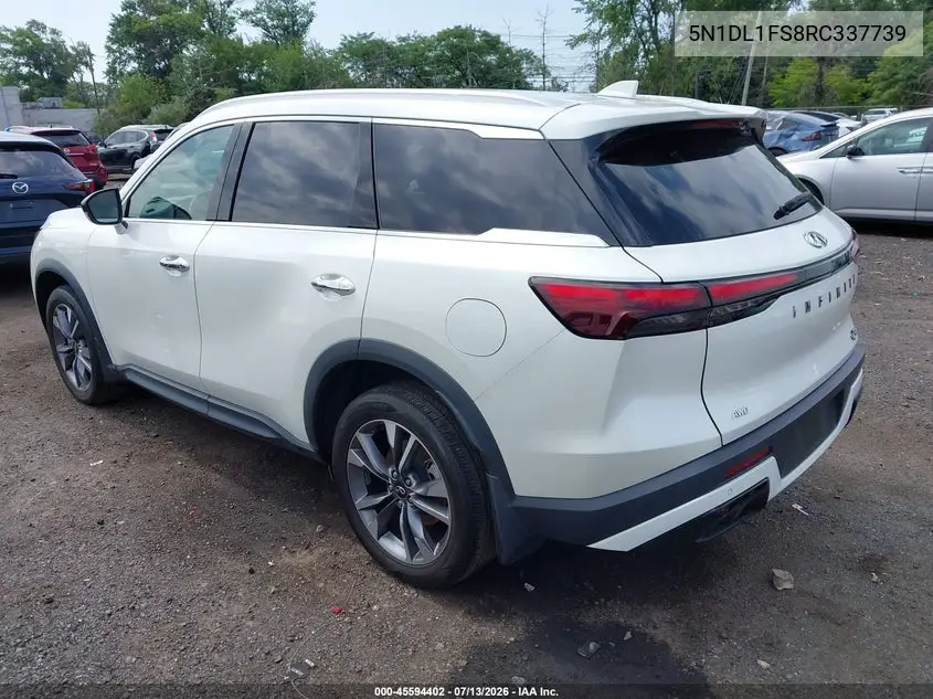 2024 Infiniti Qx60 Luxe Awd VIN: 5N1DL1FS8RC337739 Lot: 45594402