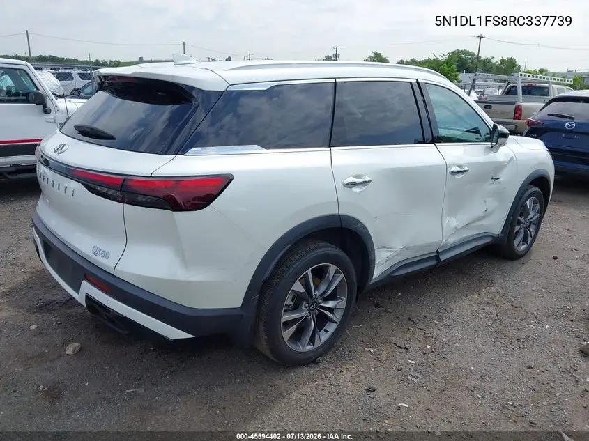 2024 Infiniti Qx60 Luxe Awd VIN: 5N1DL1FS8RC337739 Lot: 45594402