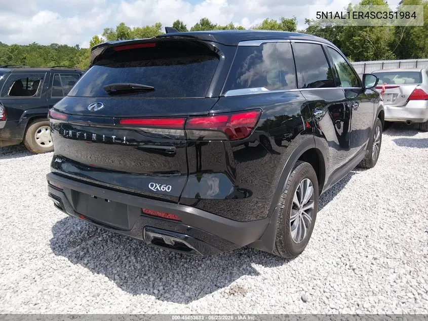 2025 Infiniti Qx60 Pure VIN: 5N1AL1ER4SC351984 Lot: 45453683