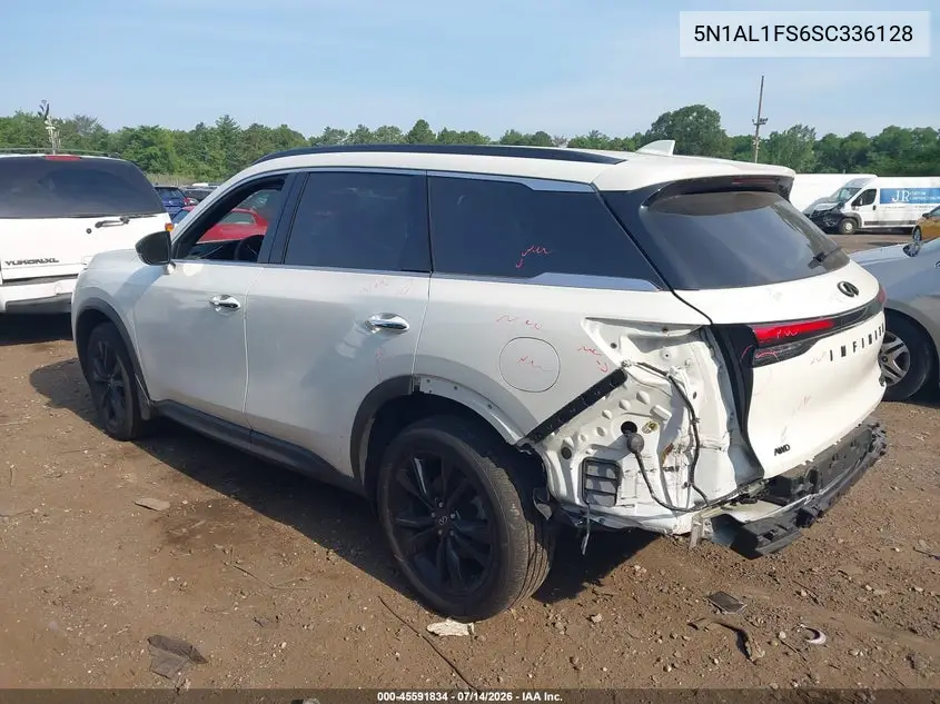 2025 Infiniti Qx60 Luxe Awd VIN: 5N1AL1FS6SC336128 Lot: 45591834