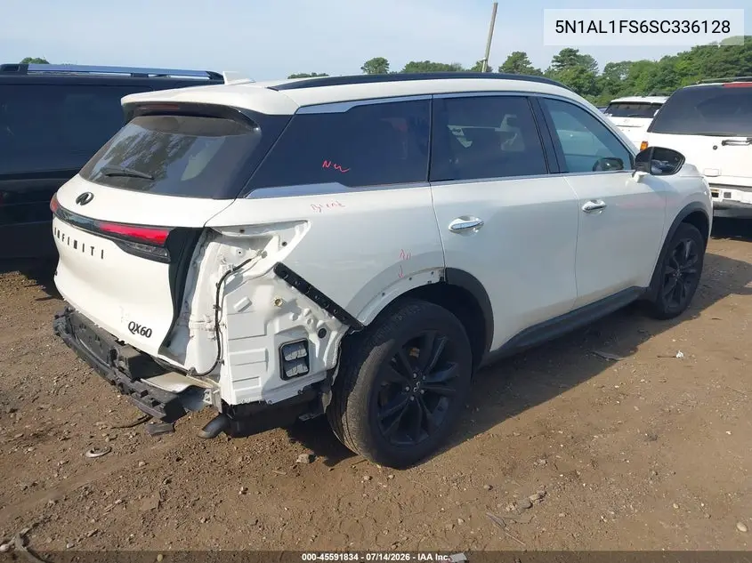 2025 Infiniti Qx60 Luxe Awd VIN: 5N1AL1FS6SC336128 Lot: 45591834