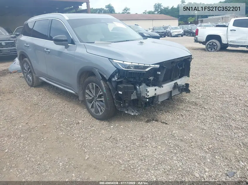 2026 Infiniti Qx60 Luxe Awd VIN: 5N1AL1FS2TC352201 Lot: 45654336