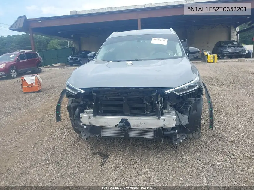 2026 Infiniti Qx60 Luxe Awd VIN: 5N1AL1FS2TC352201 Lot: 45654336