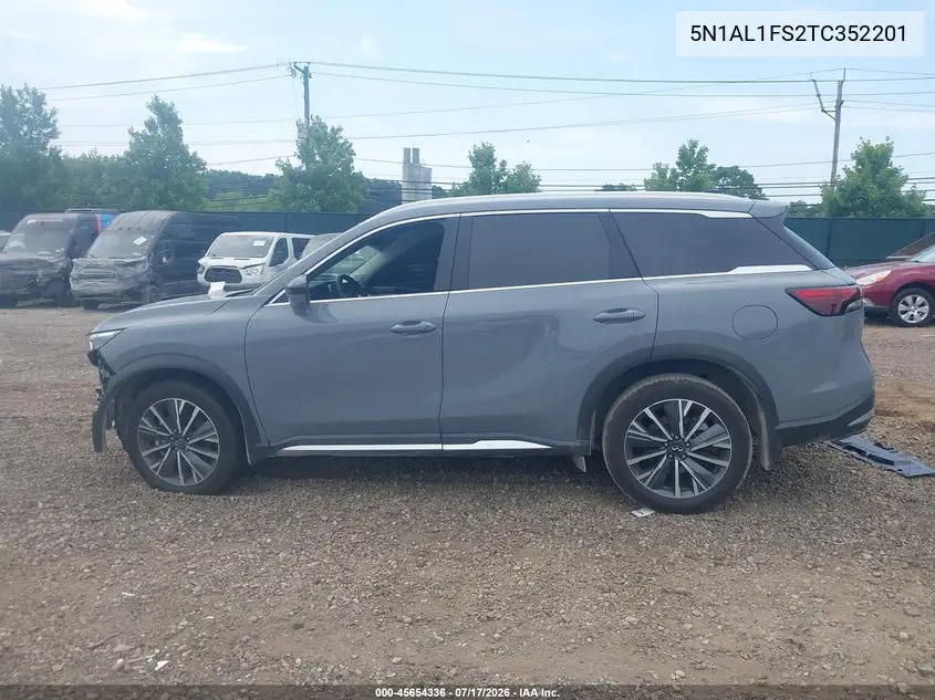 2026 Infiniti Qx60 Luxe Awd VIN: 5N1AL1FS2TC352201 Lot: 45654336