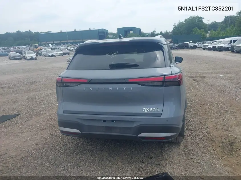 2026 Infiniti Qx60 Luxe Awd VIN: 5N1AL1FS2TC352201 Lot: 45654336
