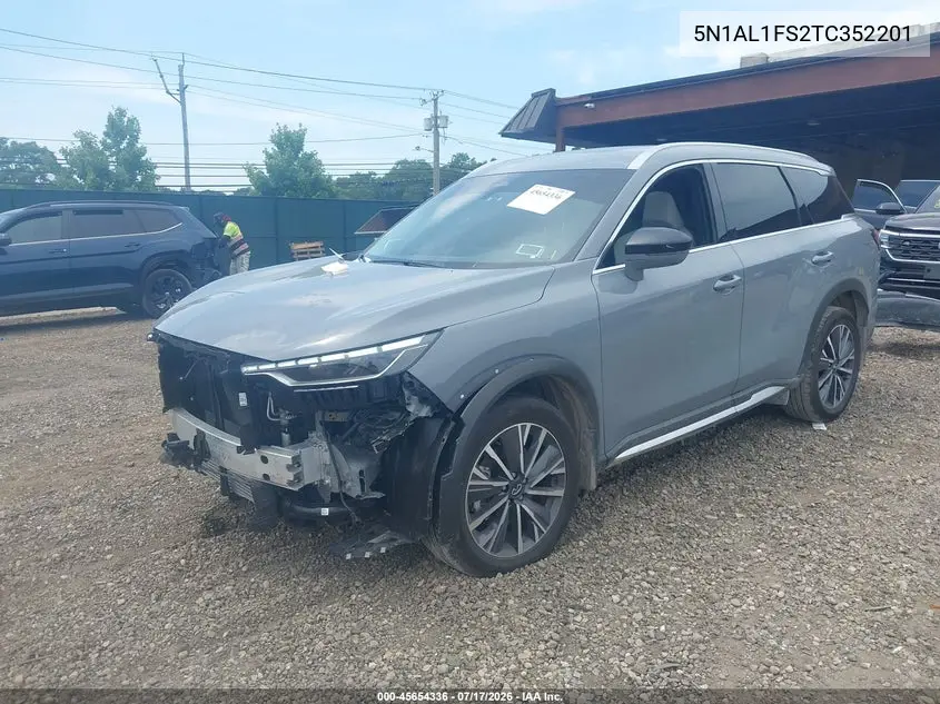 2026 Infiniti Qx60 Luxe Awd VIN: 5N1AL1FS2TC352201 Lot: 45654336