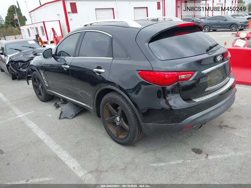 2014 Infiniti Qx70 VIN: JN8CS1MU8EM450249 Lot: 45403641