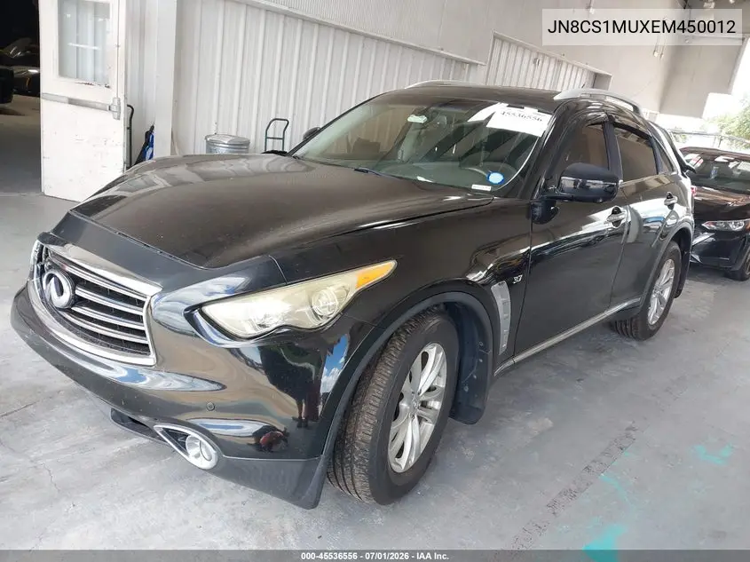 2014 Infiniti Qx70 VIN: JN8CS1MUXEM450012 Lot: 45536556