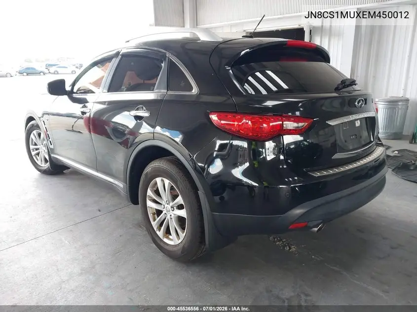 2014 Infiniti Qx70 VIN: JN8CS1MUXEM450012 Lot: 45536556