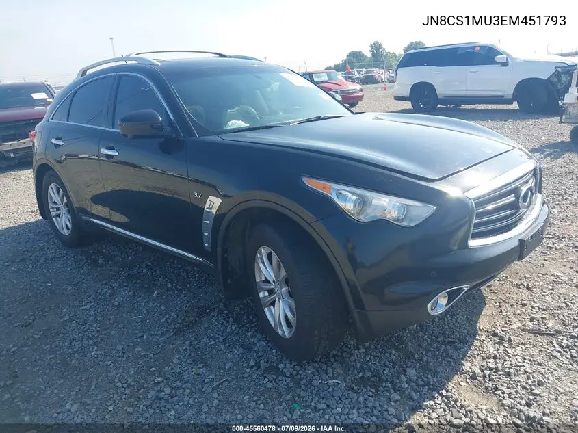 2014 Infiniti Qx70 VIN: JN8CS1MU3EM451793 Lot: 45560478