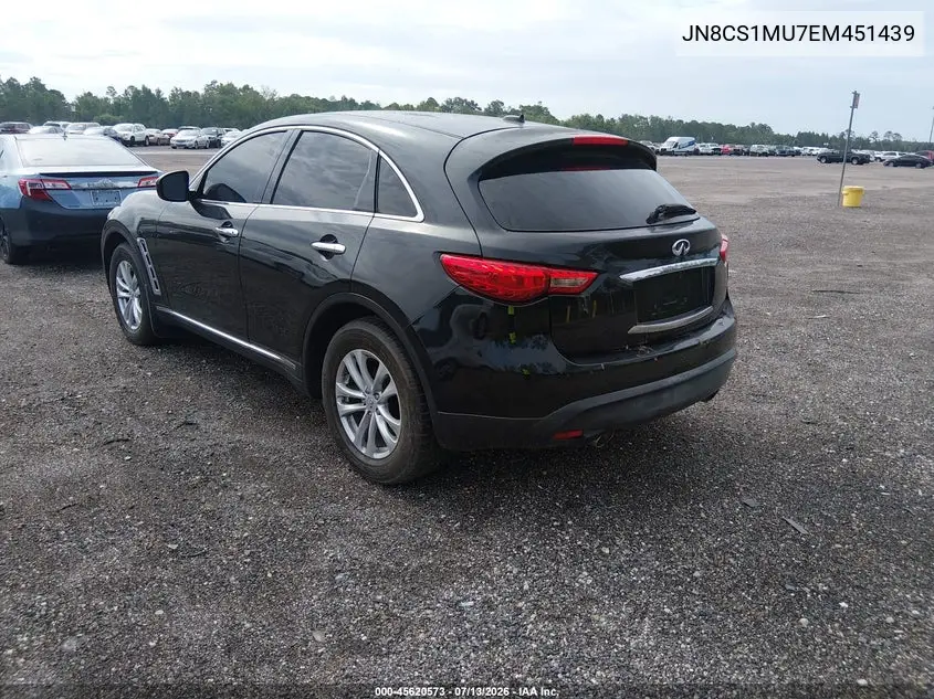2014 Infiniti Qx70 VIN: JN8CS1MU7EM451439 Lot: 45620573