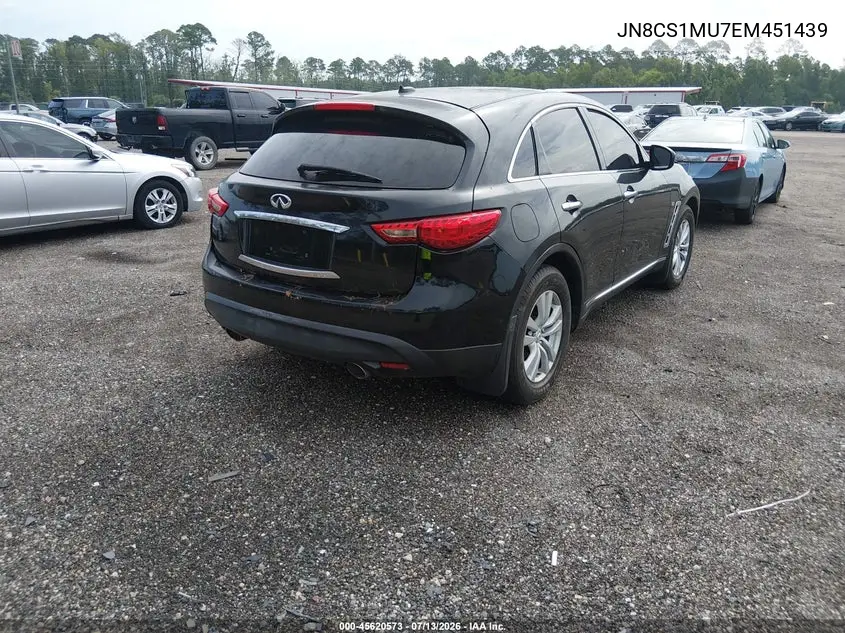 2014 Infiniti Qx70 VIN: JN8CS1MU7EM451439 Lot: 45620573