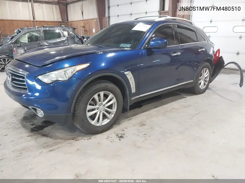 2015 Infiniti Qx70 VIN: JN8CS1MW7FM480510 Lot: 45231427