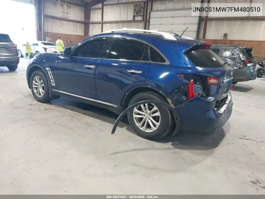 2015 Infiniti Qx70 VIN: JN8CS1MW7FM480510 Lot: 45231427