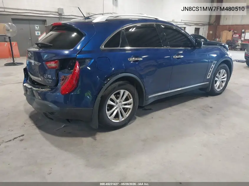 2015 Infiniti Qx70 VIN: JN8CS1MW7FM480510 Lot: 45231427