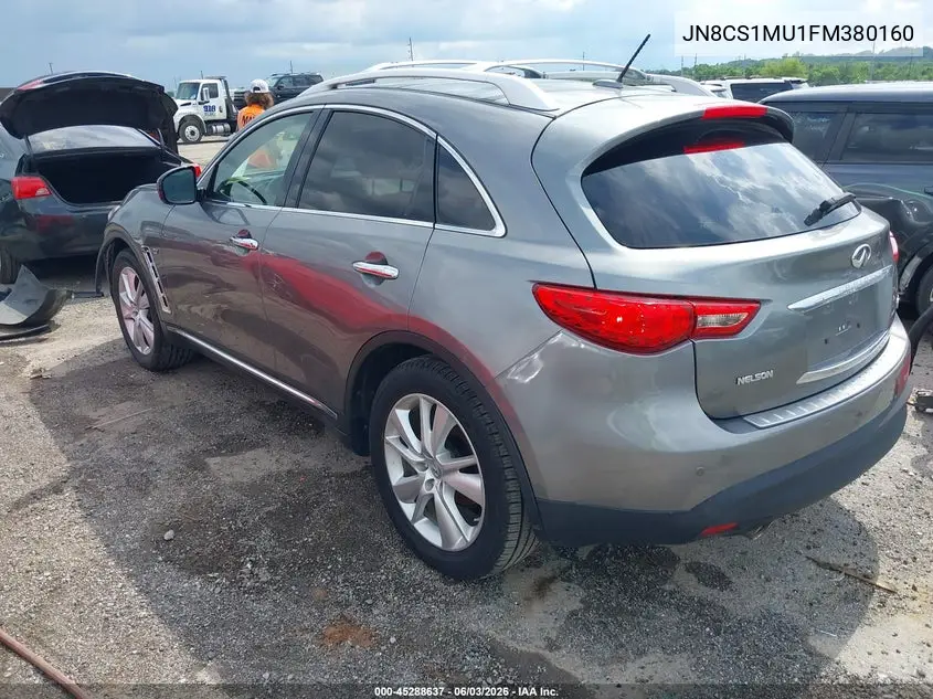 2015 Infiniti Qx70 VIN: JN8CS1MU1FM380160 Lot: 45288637