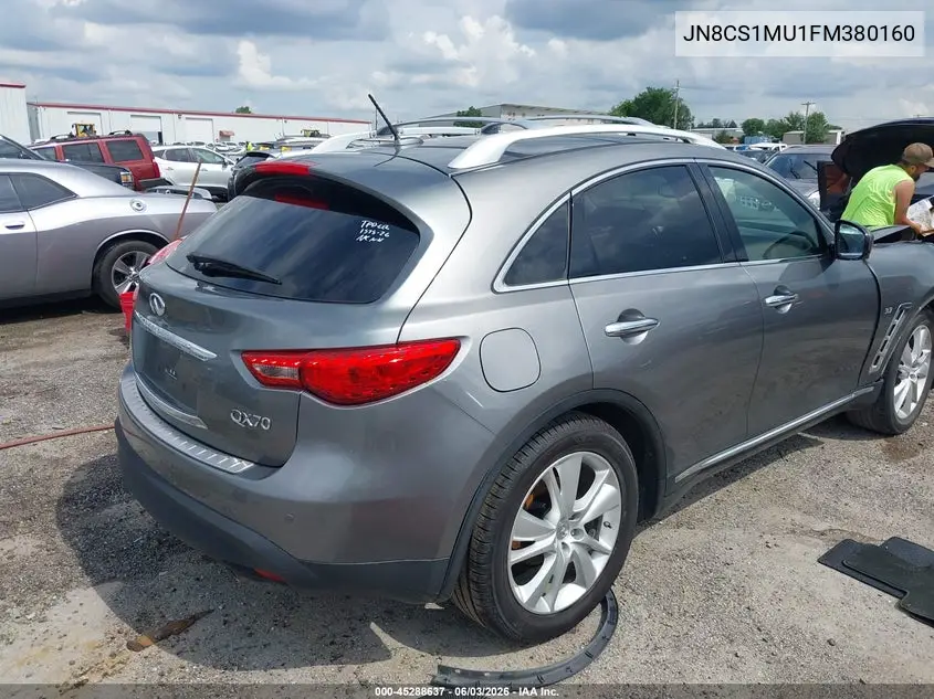 2015 Infiniti Qx70 VIN: JN8CS1MU1FM380160 Lot: 45288637