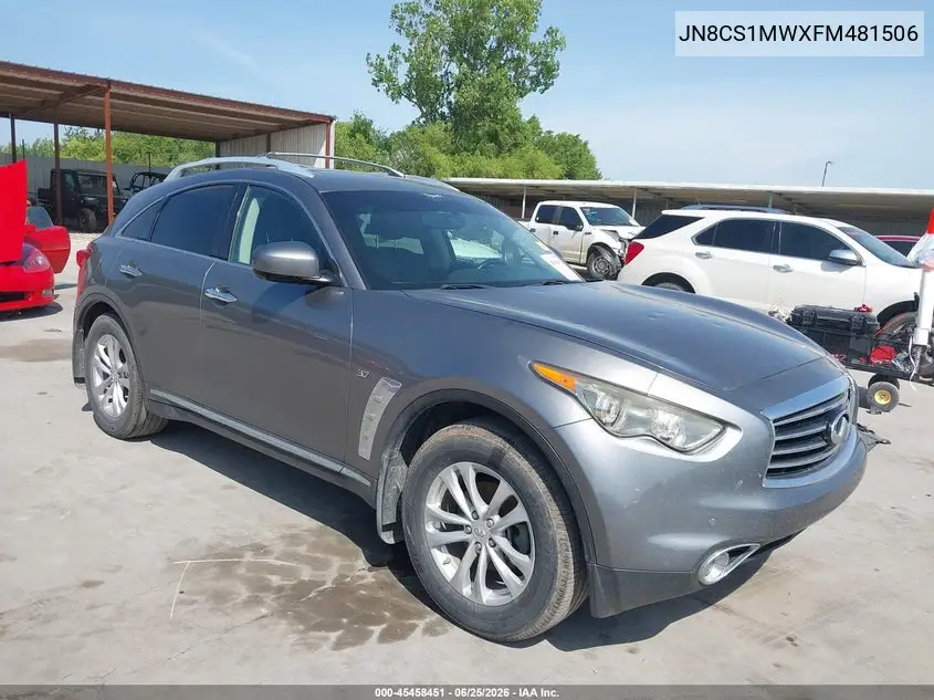 2015 Infiniti Qx70 VIN: JN8CS1MWXFM481506 Lot: 45458451