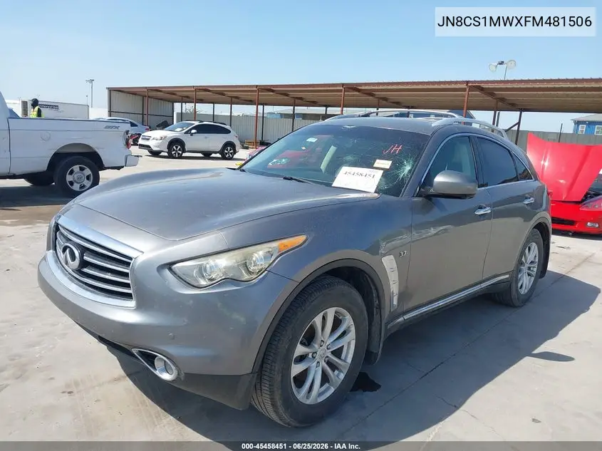 2015 Infiniti Qx70 VIN: JN8CS1MWXFM481506 Lot: 45458451