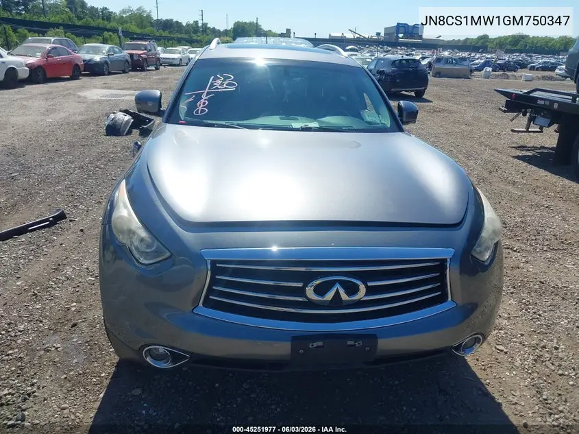 2016 Infiniti Qx70 VIN: JN8CS1MW1GM750347 Lot: 45251977