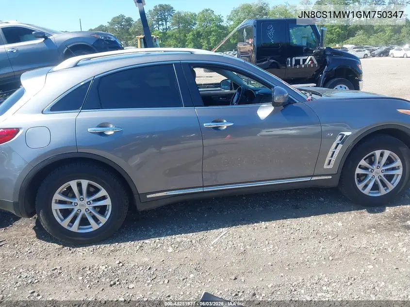 2016 Infiniti Qx70 VIN: JN8CS1MW1GM750347 Lot: 45251977