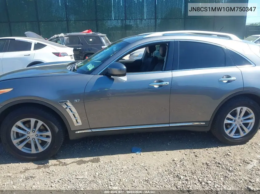 2016 Infiniti Qx70 VIN: JN8CS1MW1GM750347 Lot: 45251977