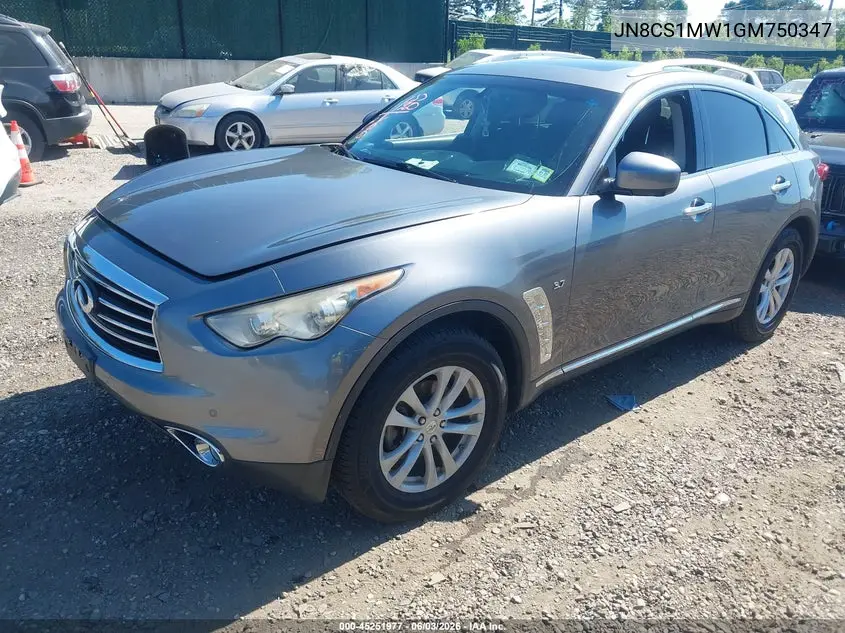 2016 Infiniti Qx70 VIN: JN8CS1MW1GM750347 Lot: 45251977