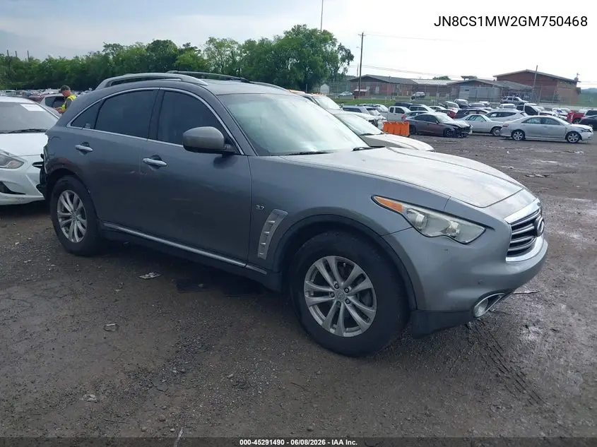 2016 Infiniti Qx70 VIN: JN8CS1MW2GM750468 Lot: 45291490