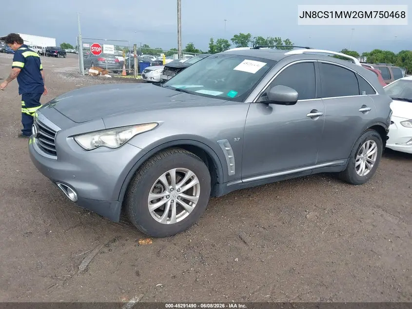 2016 Infiniti Qx70 VIN: JN8CS1MW2GM750468 Lot: 45291490