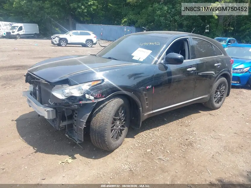 2016 Infiniti Qx70 VIN: JN8CS1MW9GM750452 Lot: 45499132