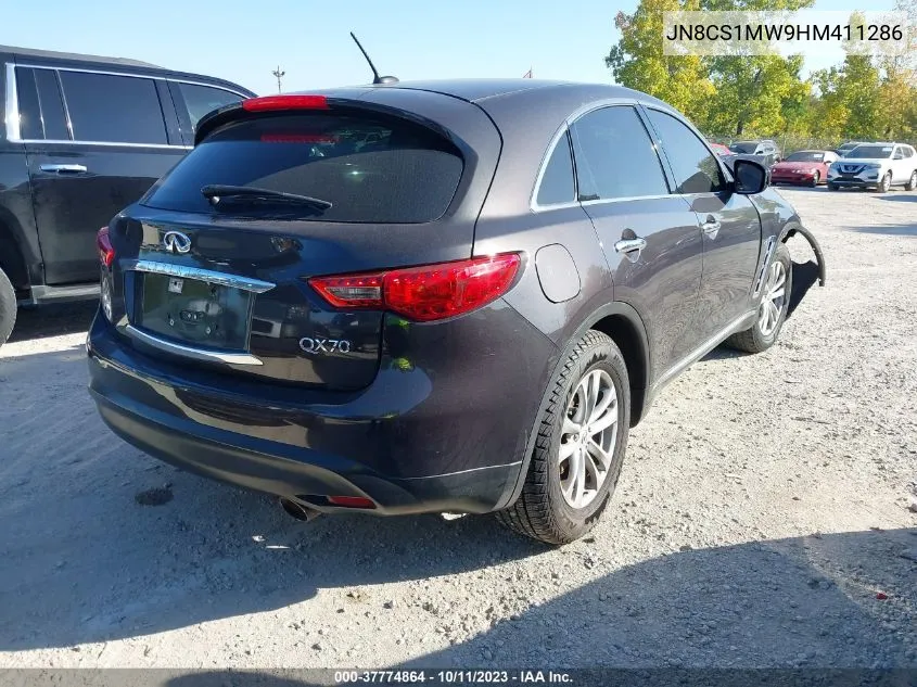 2017 Infiniti Qx70 VIN: JN8CS1MW9HM411286 Lot: 37774864