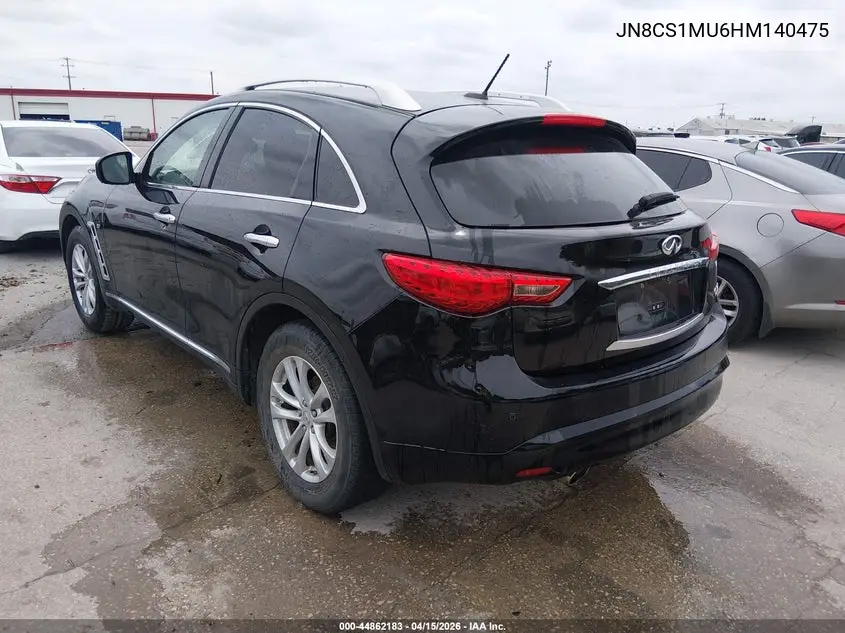2017 Infiniti Qx70 VIN: JN8CS1MU6HM140475 Lot: 44862183