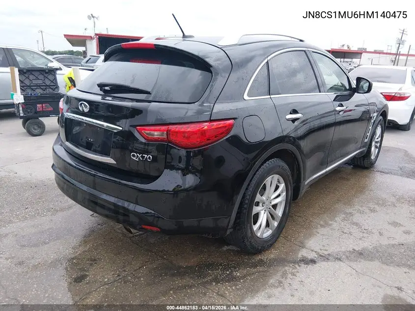 2017 Infiniti Qx70 VIN: JN8CS1MU6HM140475 Lot: 44862183