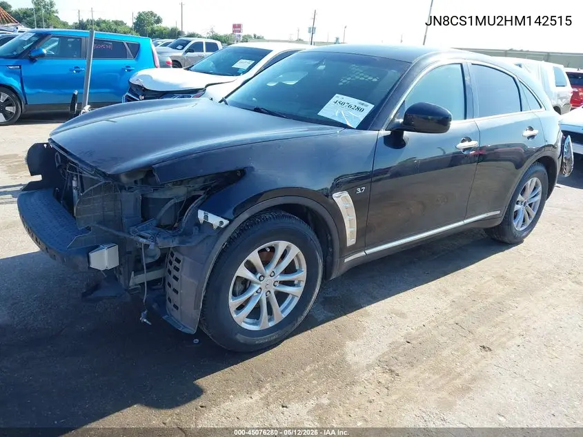 2017 Infiniti Qx70 VIN: JN8CS1MU2HM142515 Lot: 45076280