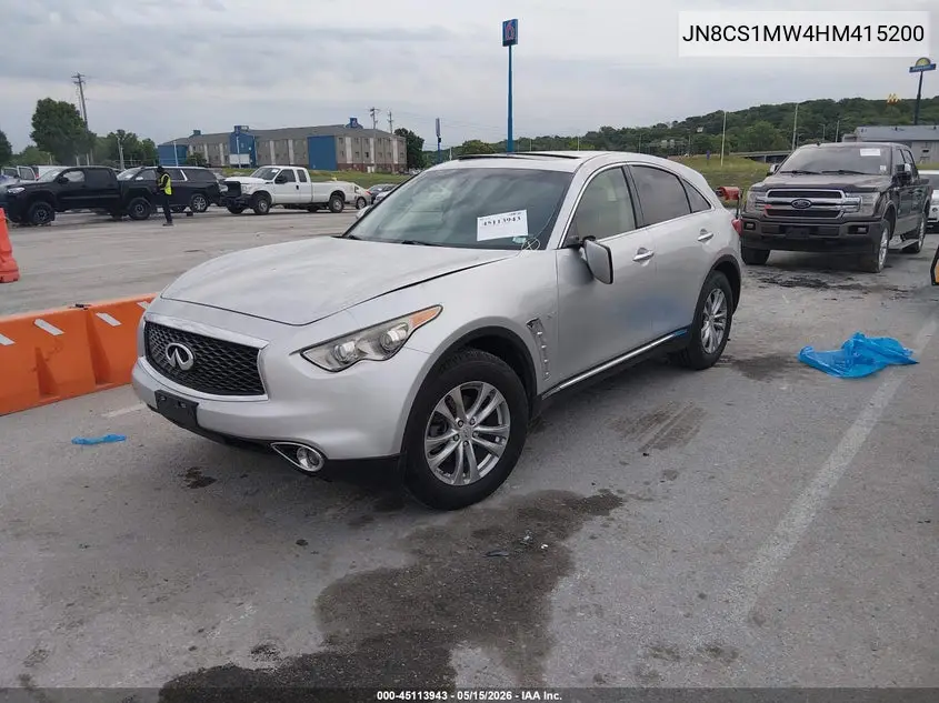 2017 Infiniti Qx70 VIN: JN8CS1MW4HM415200 Lot: 45113943