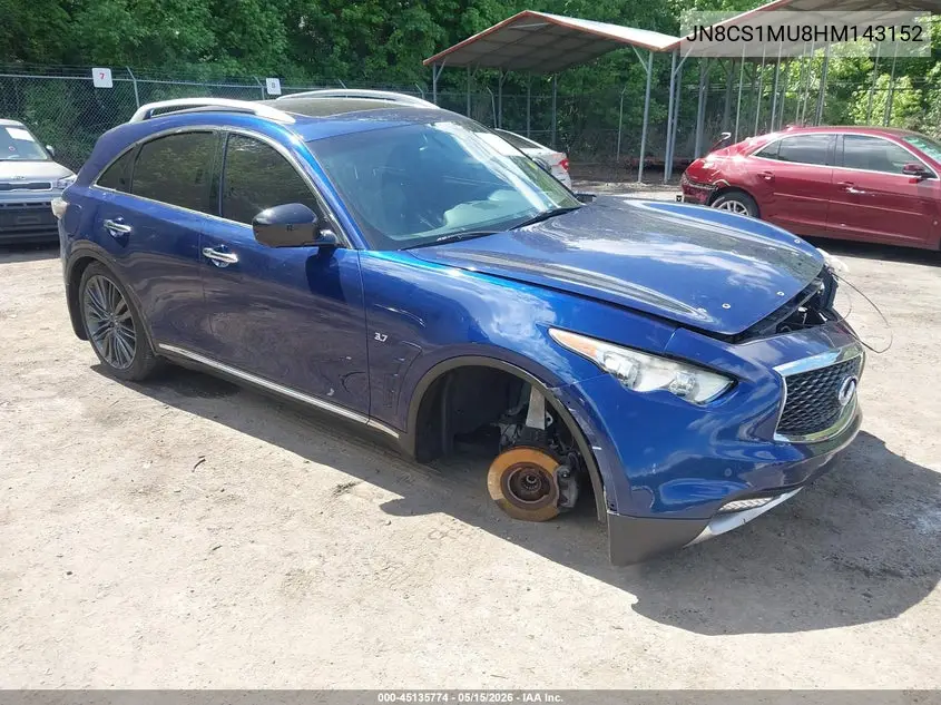 2017 Infiniti Qx70 VIN: JN8CS1MU8HM143152 Lot: 45135774