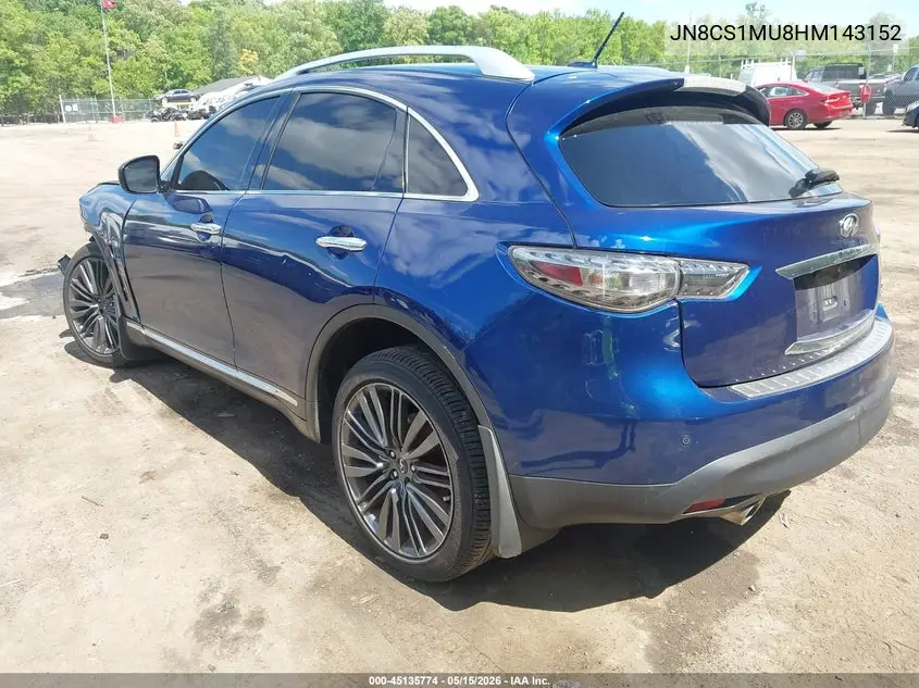 2017 Infiniti Qx70 VIN: JN8CS1MU8HM143152 Lot: 45135774