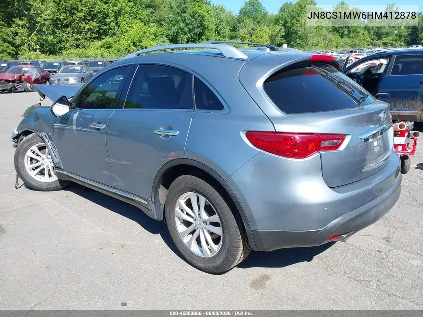 2017 Infiniti Qx70 VIN: JN8CS1MW6HM412878 Lot: 45283666