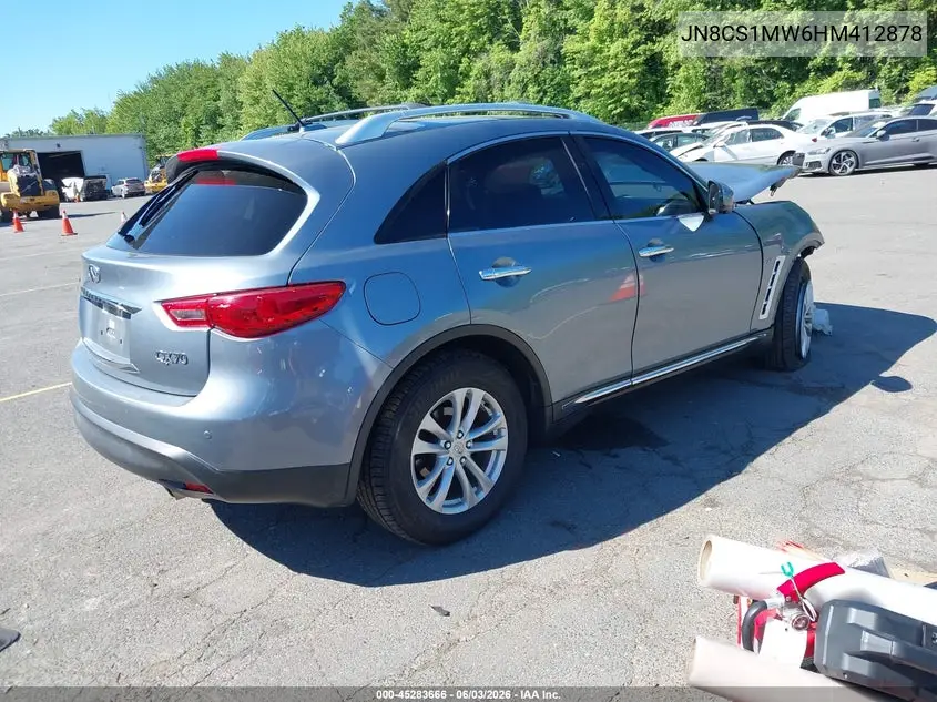 2017 Infiniti Qx70 VIN: JN8CS1MW6HM412878 Lot: 45283666